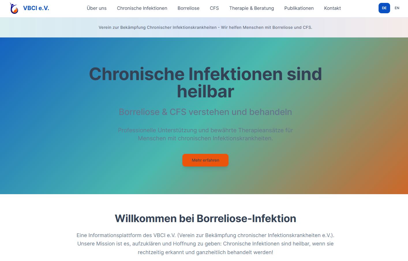 Capture d'écran du projet: Borreliose Infektion – Santé & Médecine