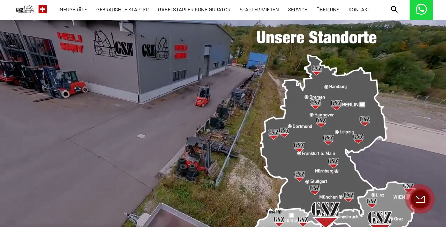 Capture d'écran du projet: Gabelstapler Zentrum Suisse – Industrie & Logistique
