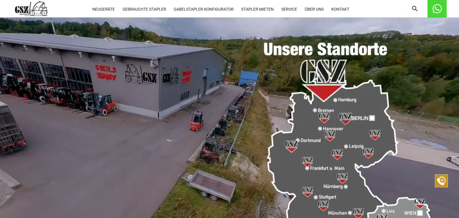 Capture d'écran du projet: Gabelstapler Zentrum Allemagne – Industrie & Logistique