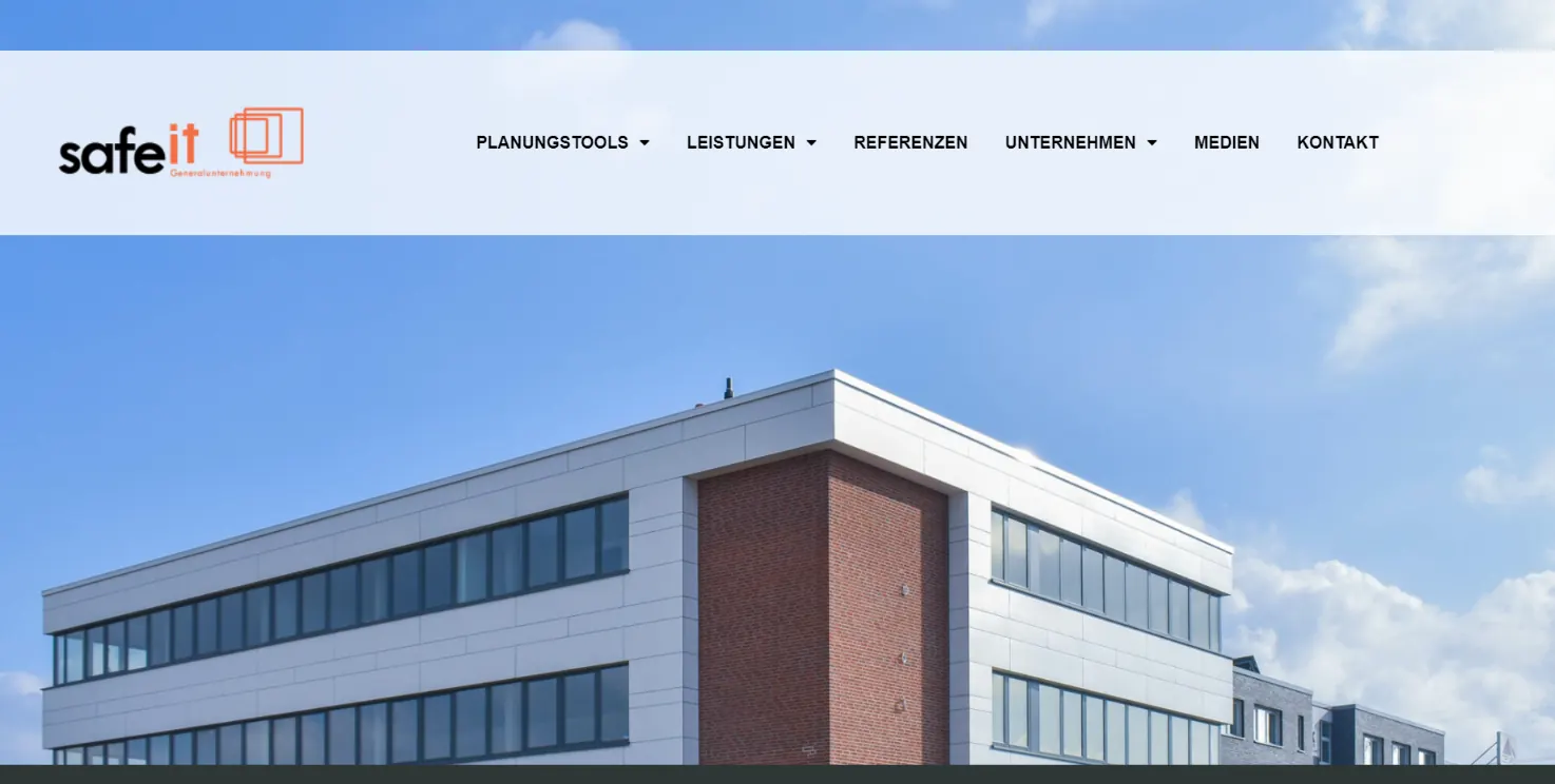 Capture d'écran du projet: Safe IT GmbH – IT & Sécurité
